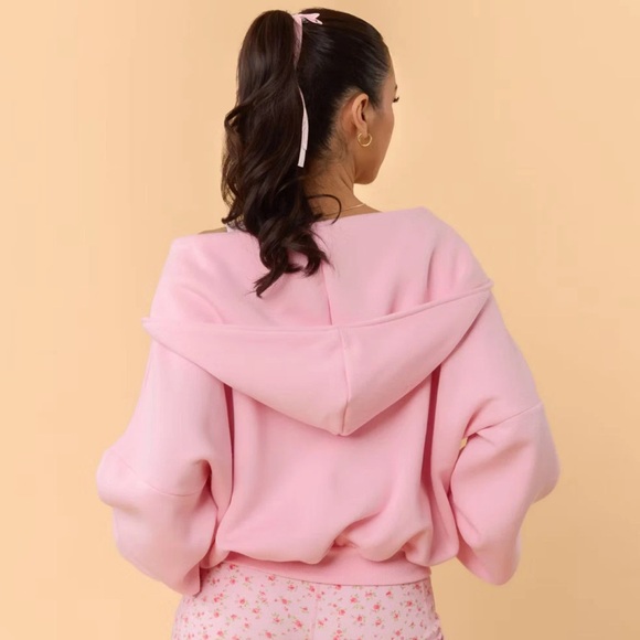 NWT Blogilates Pink Marshmallow Hoodie M